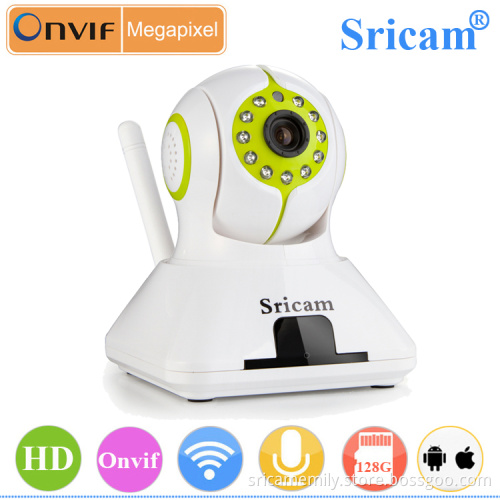 Sricam SP006 H.264 Compression Indoor IR-CUT PT 128G SD Card Record Security Surveillance IP Camera with Onvif Protocal